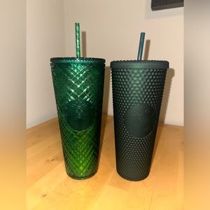 Starbucks Textured Green Tumblers - Set of 2